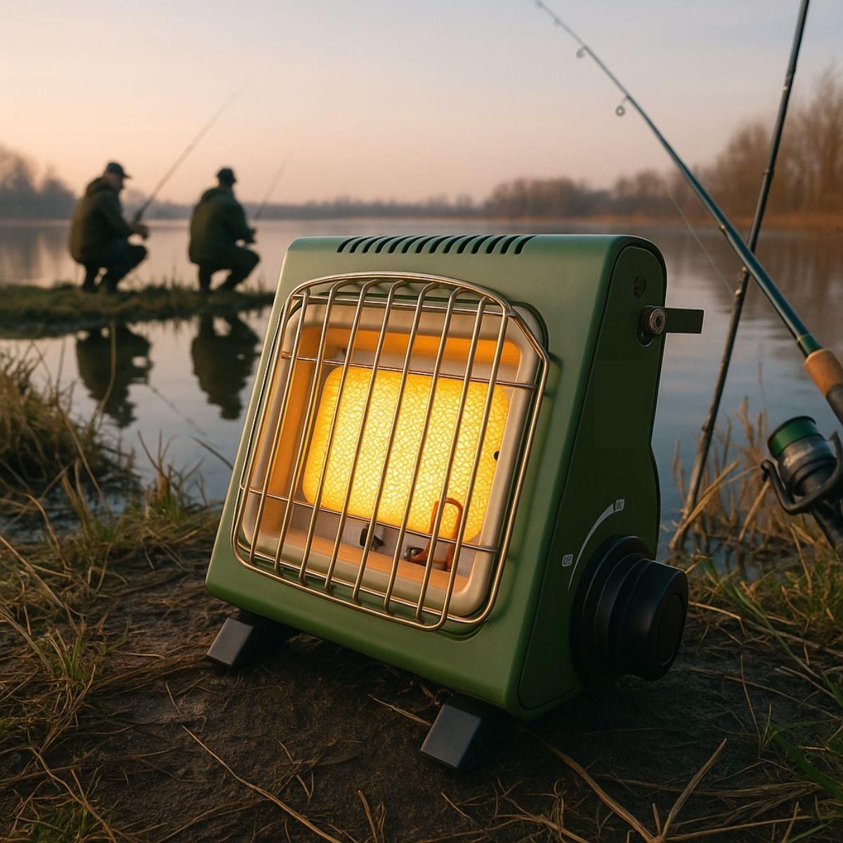 ALPENTECH Chauffage à gaz portable 1.7KW Céramique + 8 Cartouches gaz  Thermocouple ODS Intérieur et Extérieur ALPEN