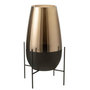 Voir la diapositive 1 : Paris Prix Vase en Verre Design  Milan  48cm Or & Noir