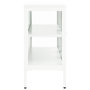 Voir la diapositive 4 : VIDAXL Buffet Blanc 105x35x70 cm Acier et verre