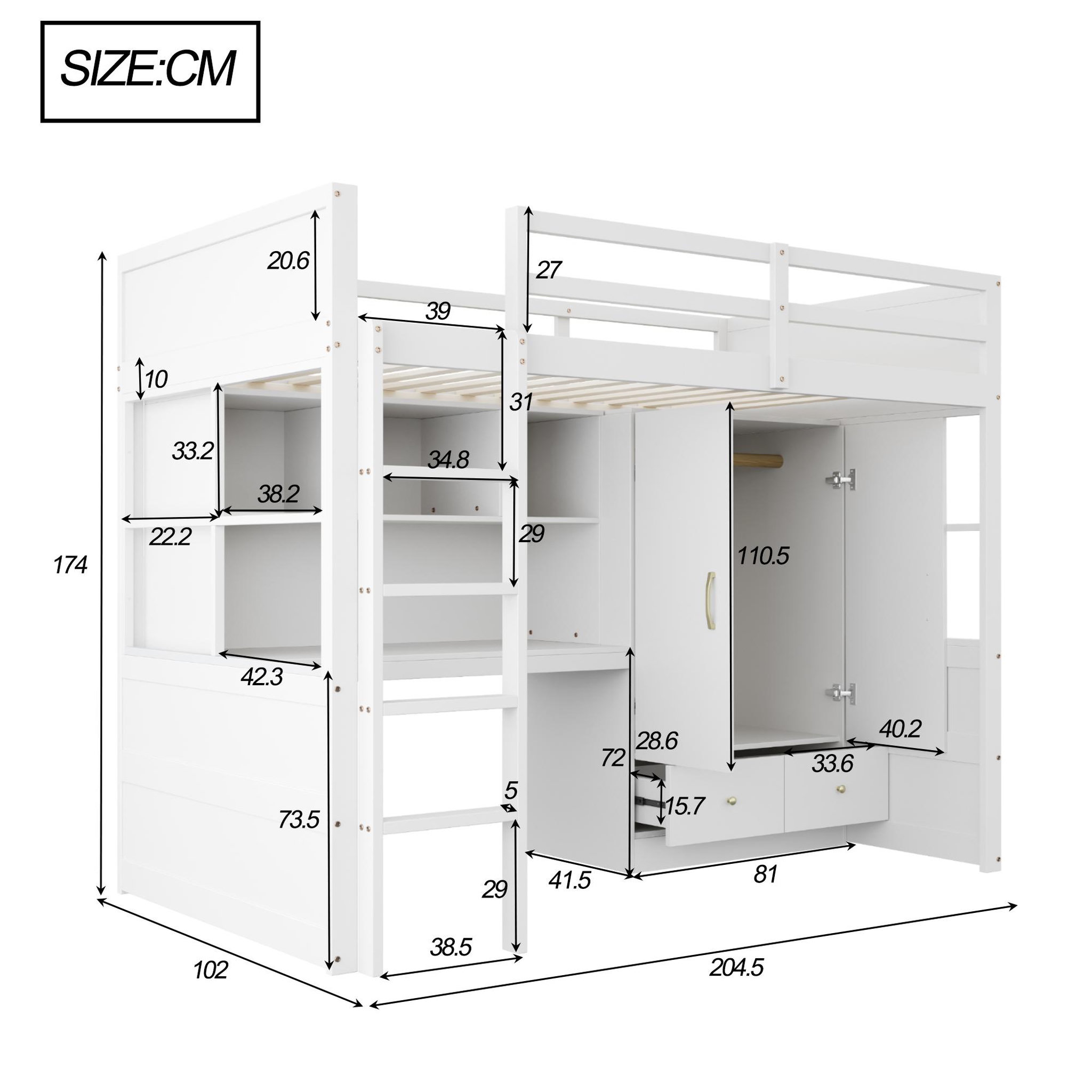 Voir la diapositive 3 : MERAX Lit mezzanine enfant