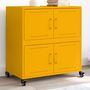 Voir la diapositive 1 : VIDAXL Buffet jaune moutarde 68x39x72 cm acier