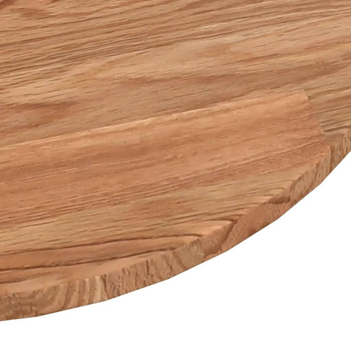 VIDAXL Dessus de table rond Marron clair Ø80x1,5 cm Bois chene traite