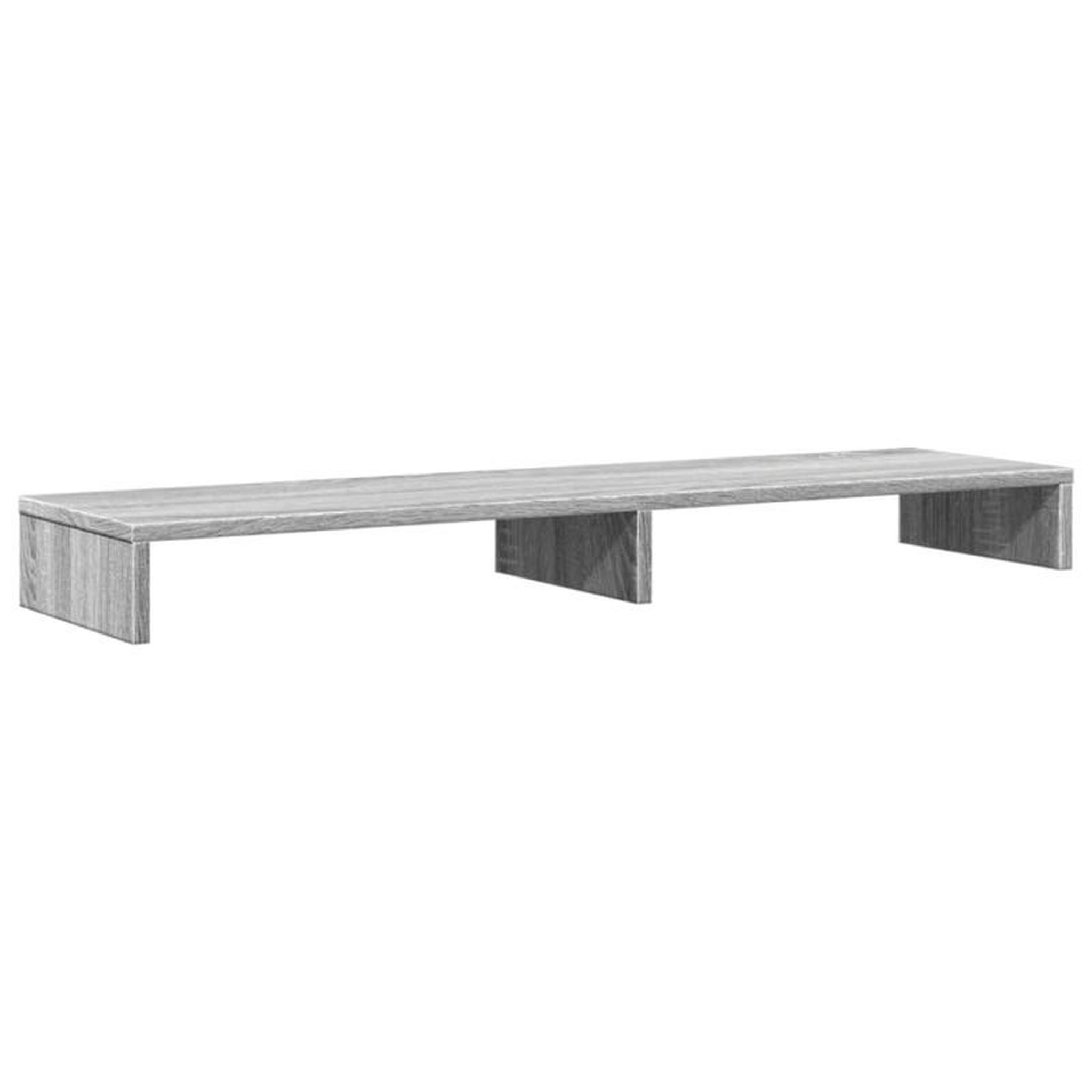 Voir la diapositive 2 : VIDAXL Support de moniteur sonoma gris 100x27x10 cm bois d ingénierie