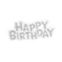 Boland Set 16 Bougies Anniversaire en spirale avec bouchon de gâteau Happy Birthday - Argent