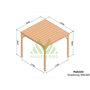 Voir la diapositive 2 : JARDIDECO Pergola en bois Strasbourg avec toit 300 x 300 cm  - Maderland