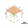 Voir la diapositive 2 : JARDIDECO Pergola en bois Strasbourg avec toit 300 x 300 cm  - Maderland
