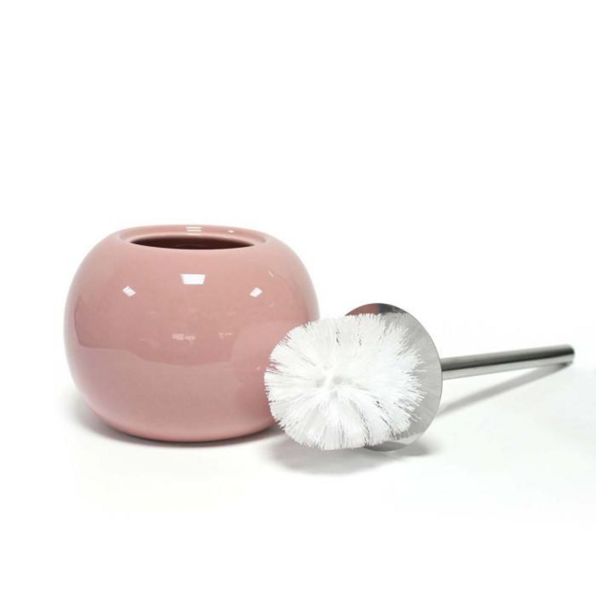 Paris Prix Brosse WC Design  Bullea  37cm Rose Poudré