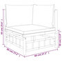 Voir la diapositive 6 : VIDAXL Salon de jardin 4 pcs avec coussins gris fonce bambou