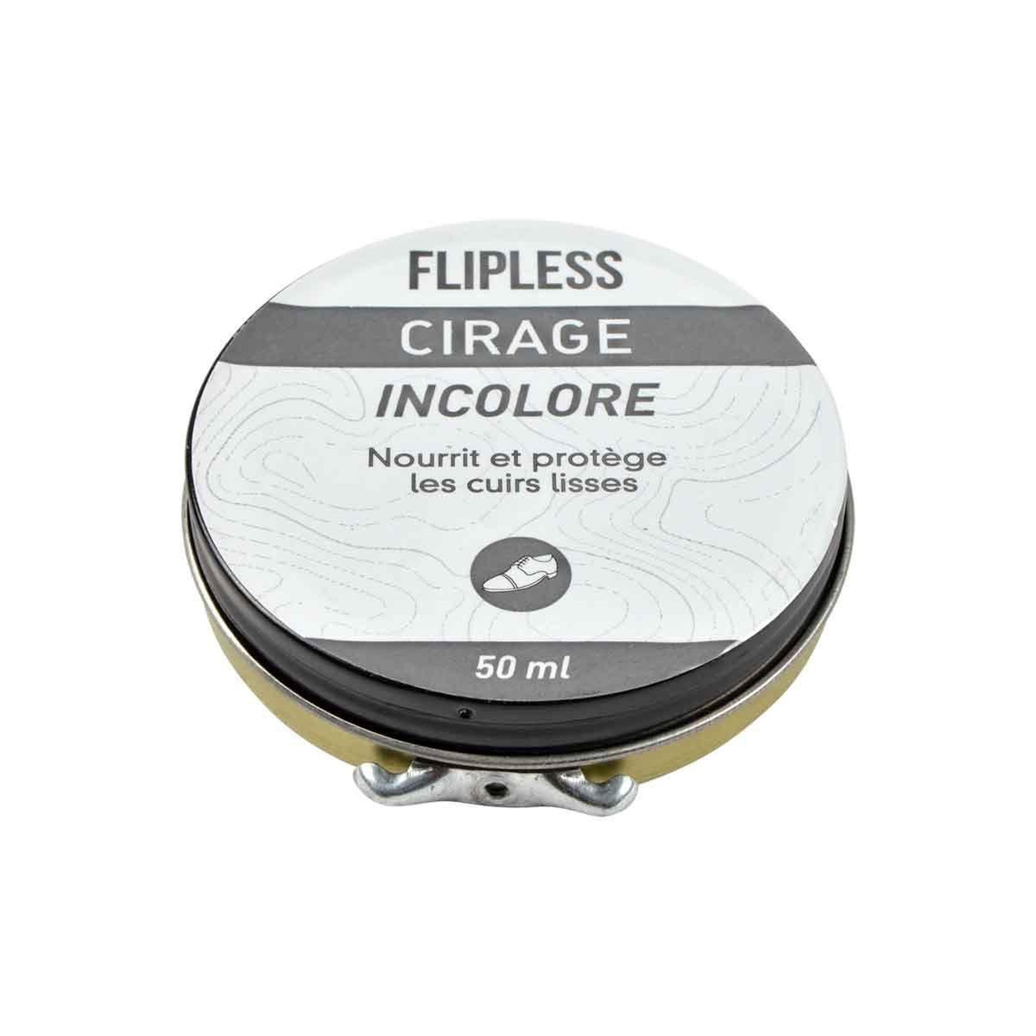 FLIPLESS Pâte de cirage incolore  chaussure  50ml blanc