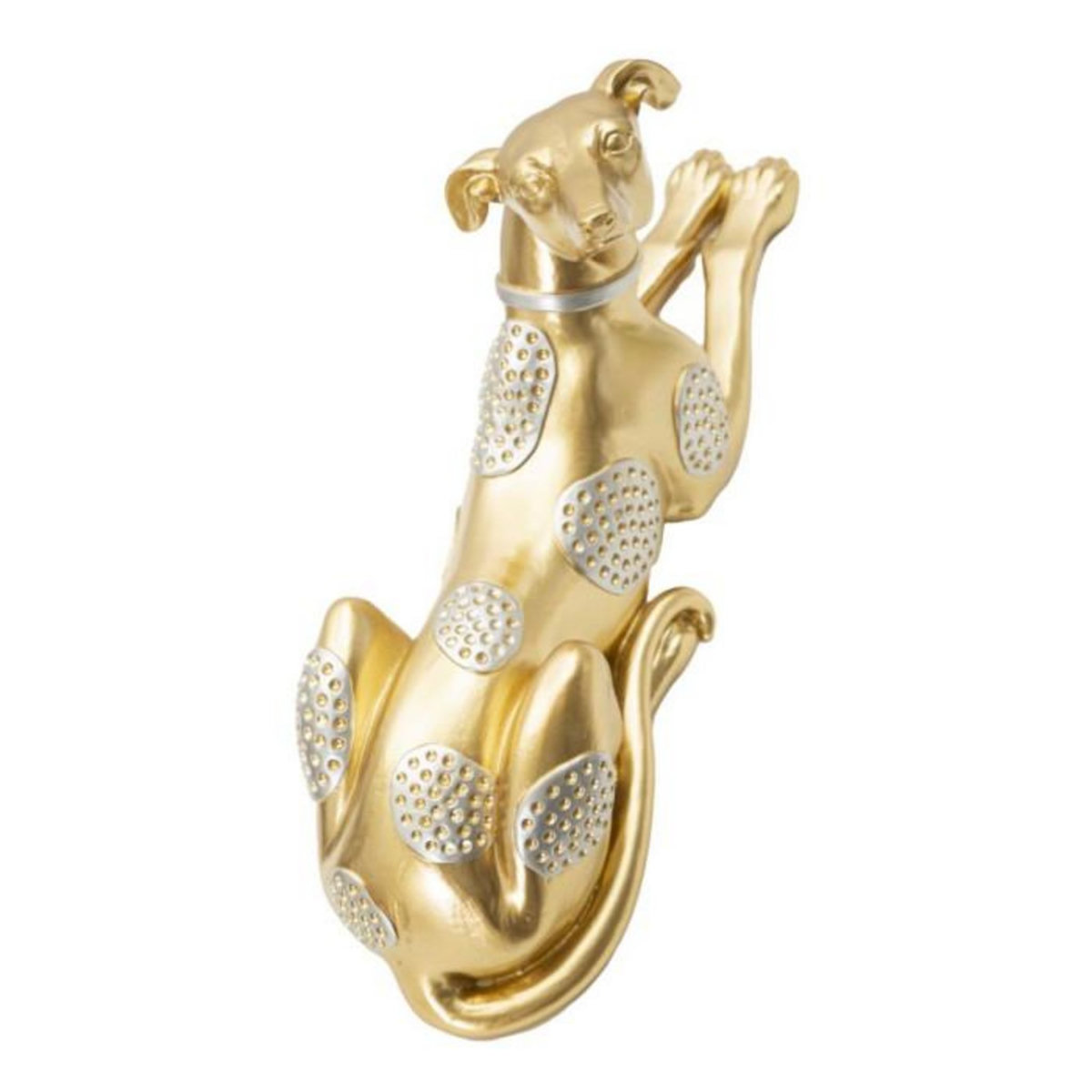 Paris Prix Statuette Design en Résine  Chien Couché  32cm Or