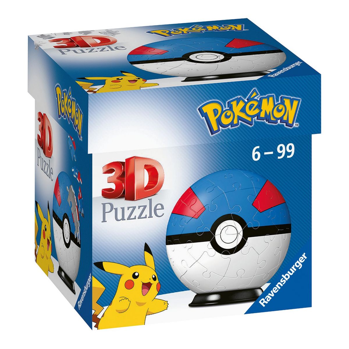RAVENSBURGER Puzzles 54 pièces 3D Ball Pokémon