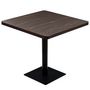 Voir la diapositive 2 : VIDAXL Table de bistro MDF et acier Carre 80 x 80 x 75 cm Frene fonce