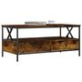 Voir la diapositive 3 : VIDAXL Table basse chene fume 100x51x45 cm bois d'ingenierie