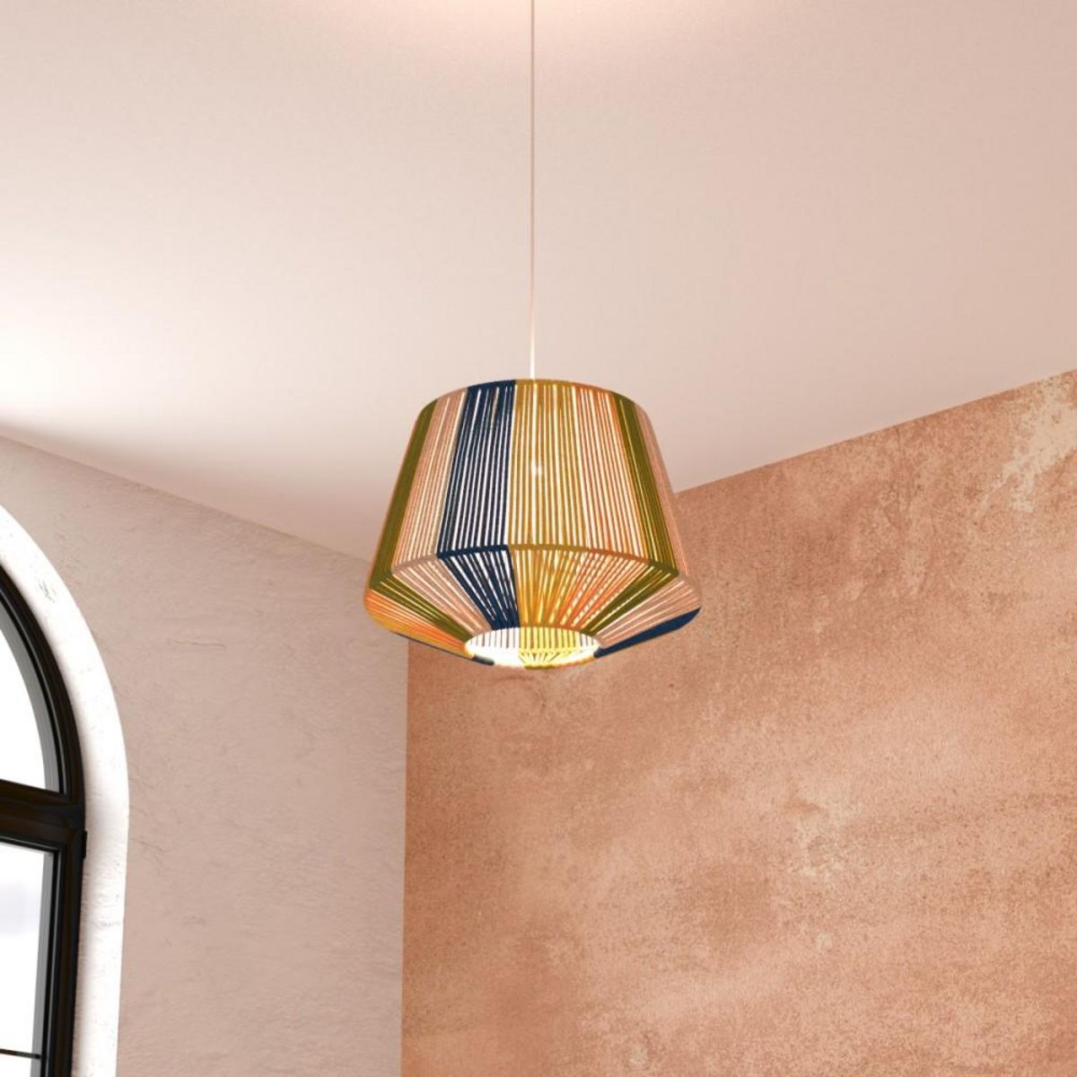 ATMOSPHERA Suspension corde multicolore diam 29cm