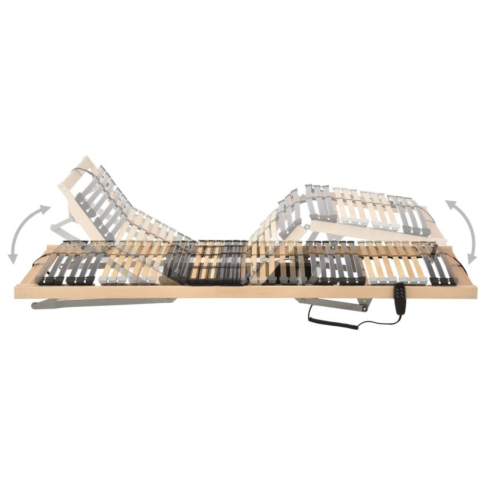 Voir la diapositive 3 : VIDAXL Sommier a lattes electrique sans matelas avec 7 zones 70x200 cm
