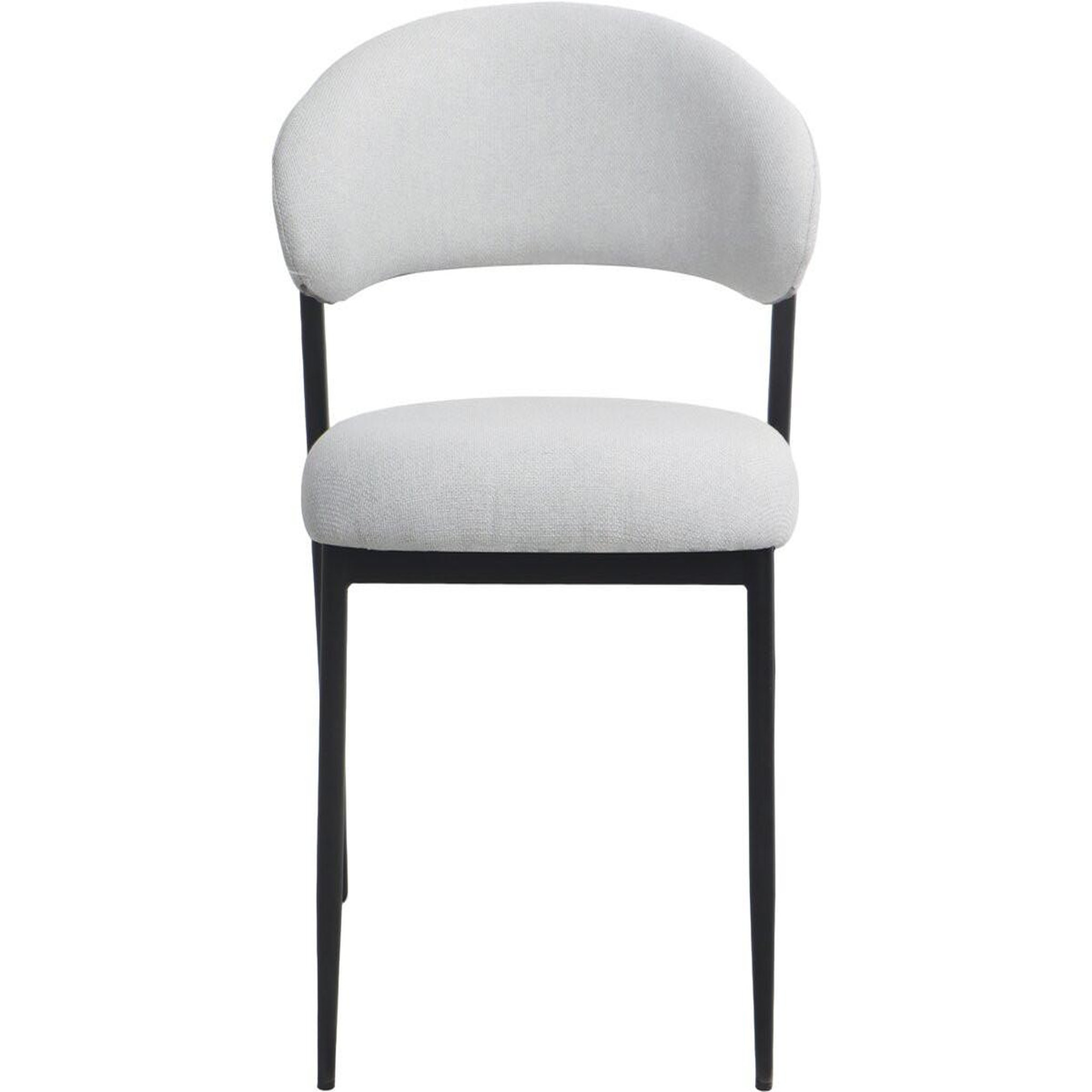 Voir la diapositive 4 : Habitat et Jardin Lot de 2 chaises de salle à manger en tissu et métal  edena  - gris clair