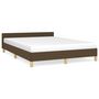 Voir la diapositive 2 : VIDAXL Cadre de lit sans matelas marron fonce 140x200 cm tissu