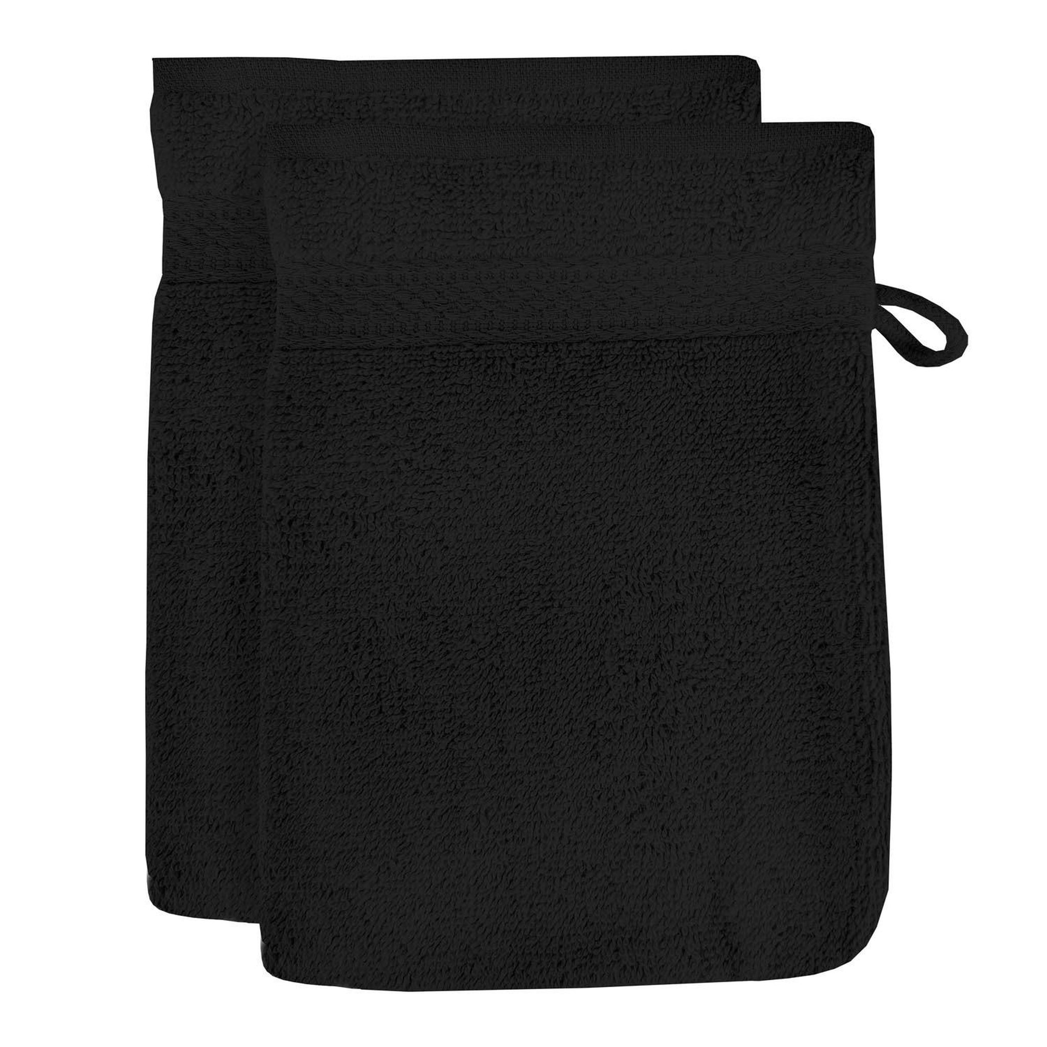 SOLEIL D'OCRE Lot de 2 gants de toilette en coton 500 gr/m2 16x21 cm LAGUNE, par Soleil d'ocre