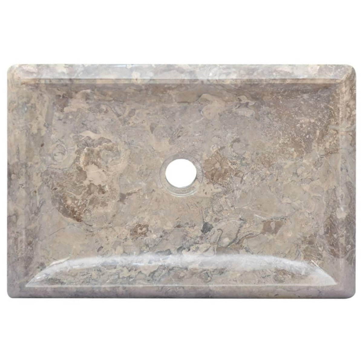 VIDAXL Lavabo Gris 50x35x10 cm Marbre