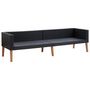 Voir la diapositive 5 : VIDAXL Salon de jardin 4 pcs avec coussins Resine tressee Noir