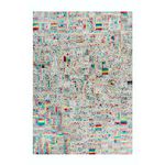 Paris Prix Tapis en Cuir Effet Métallique  Rocket  Multicolore. Coloris disponibles : Multicolore