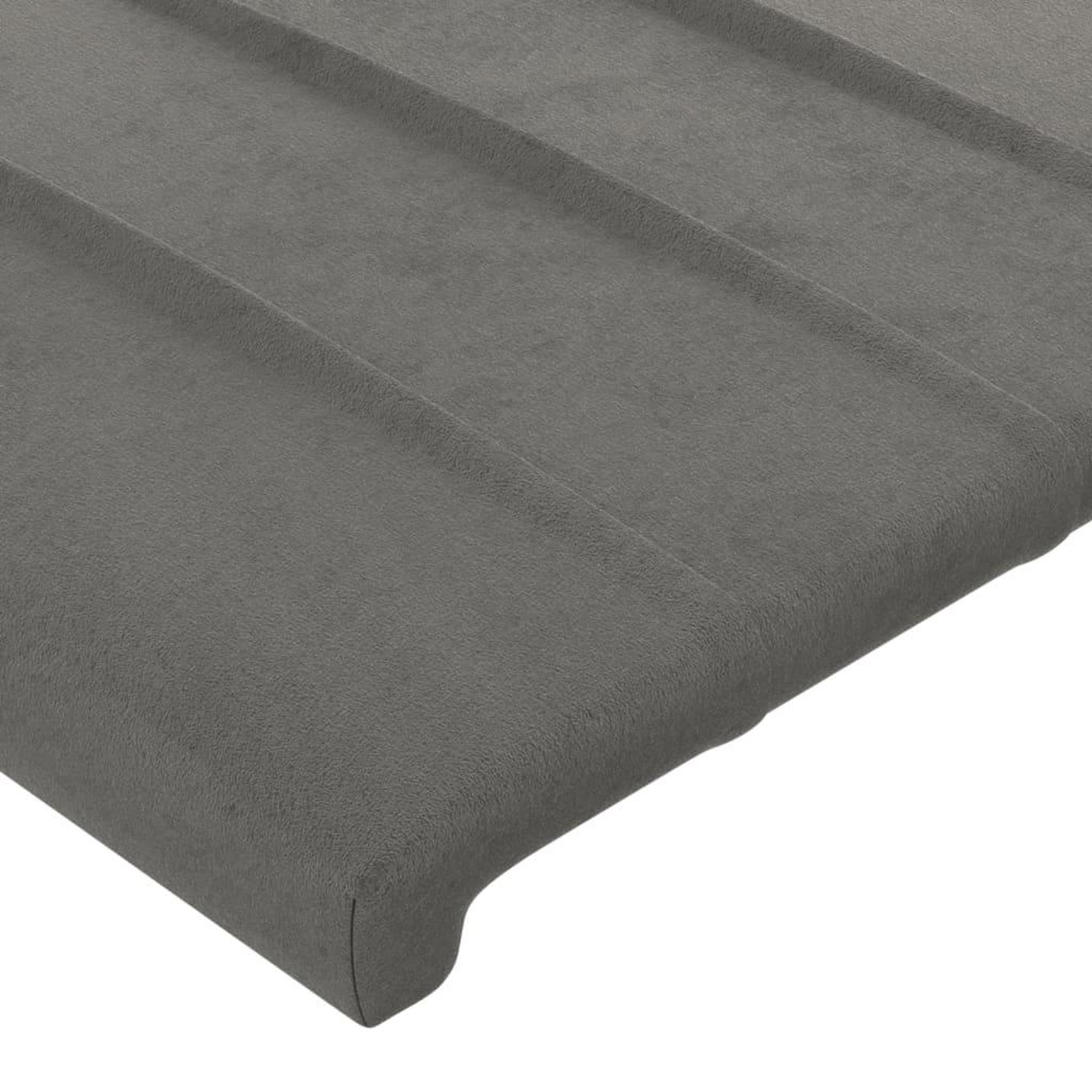 Voir la diapositive 5 : VIDAXL Tete de lit a LED Gris clair 90x5x78/88 cm Velours