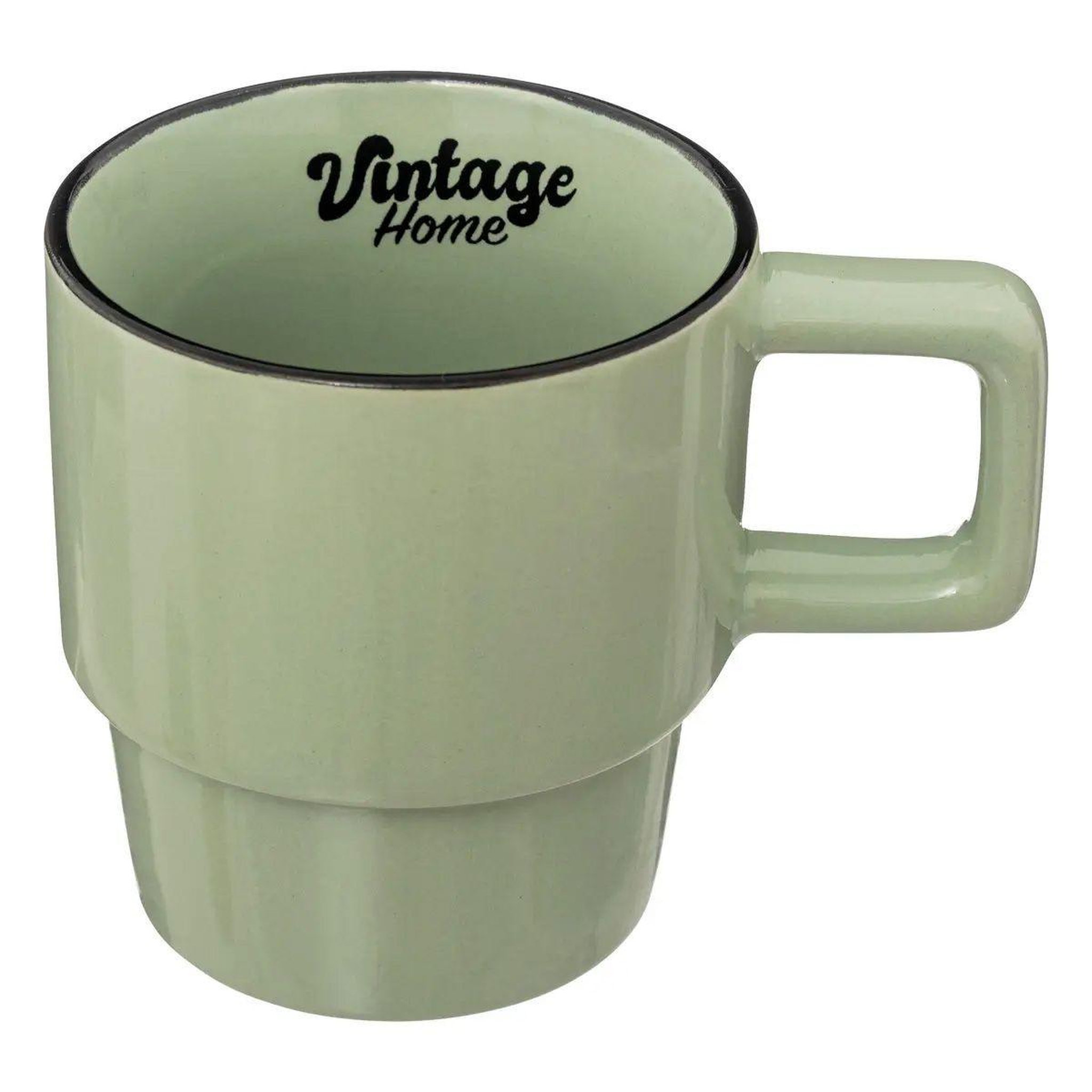 Voir la diapositive 5 : SECRET DE GOURMET Lot de 4 mugs sur rack  be vintage  25cl multicolore