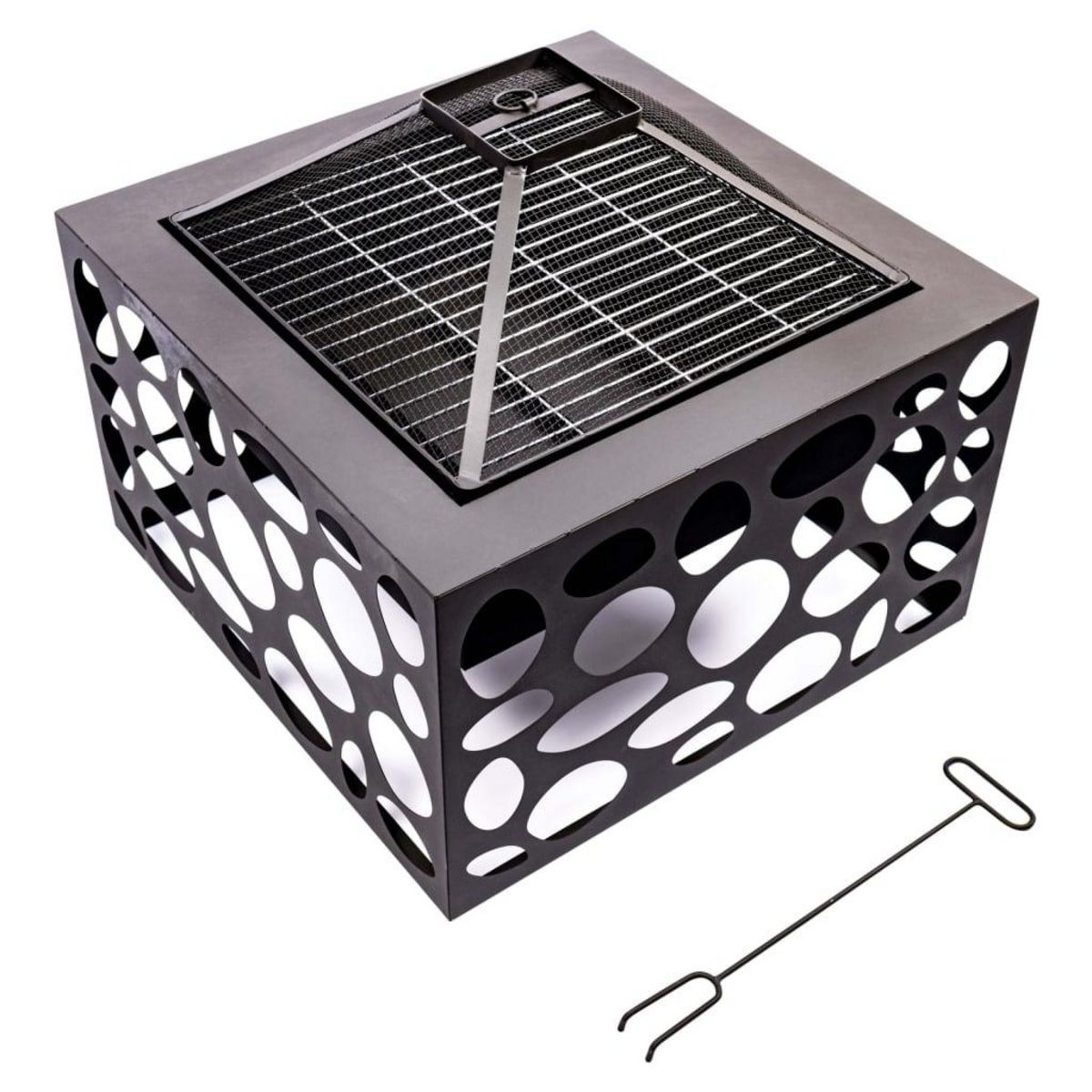 REDFIRE RedFire Foyer avec grille de barbecue Mikor Noir