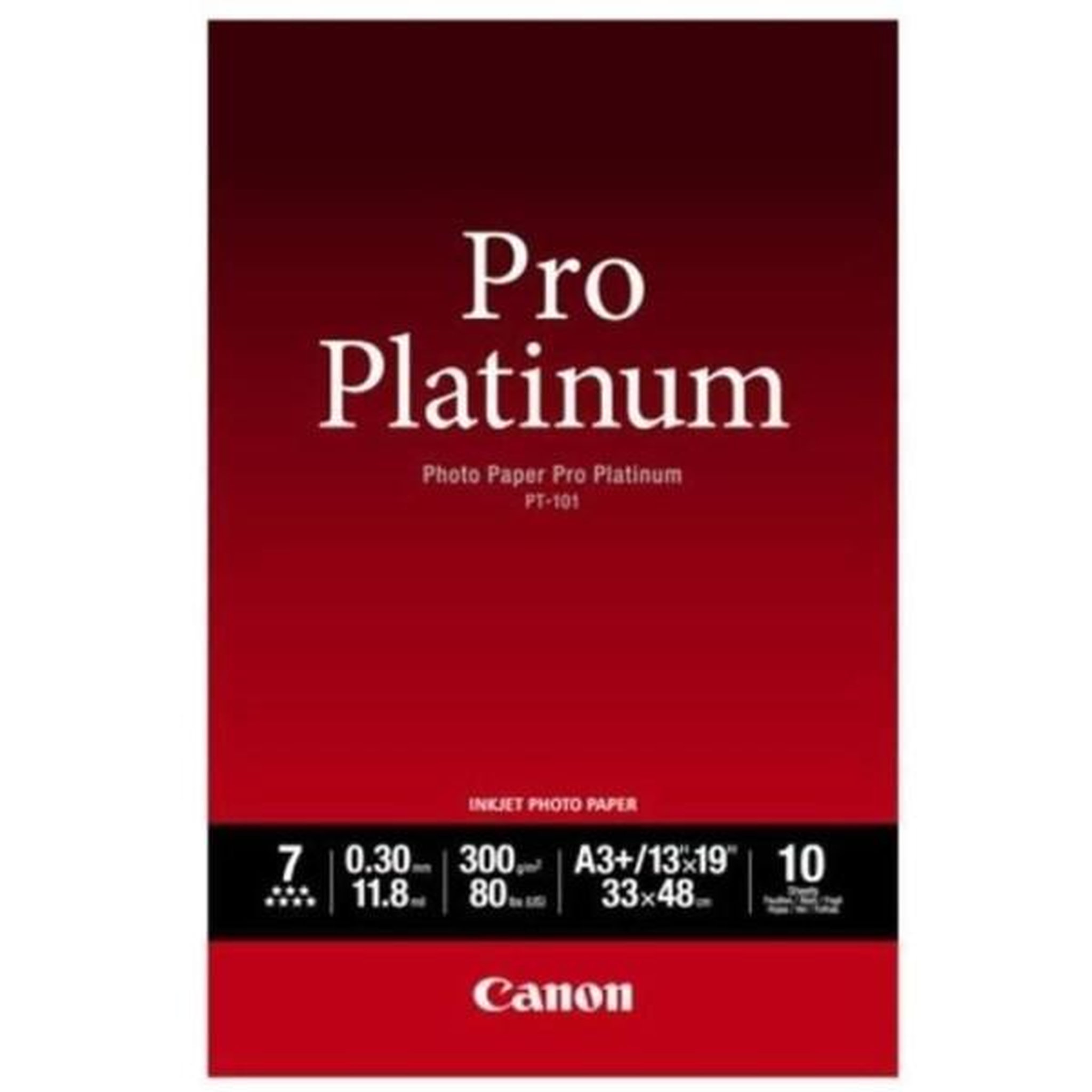 Canon Papier photo CANON PT-101 Pro platinum 300g A3+ - 10 feuilles