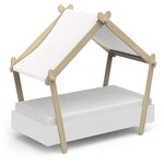 Habitat et Jardin Lit cabane surélevé enfant   Lodge   - 70 x 140 cm - Blanc mat
