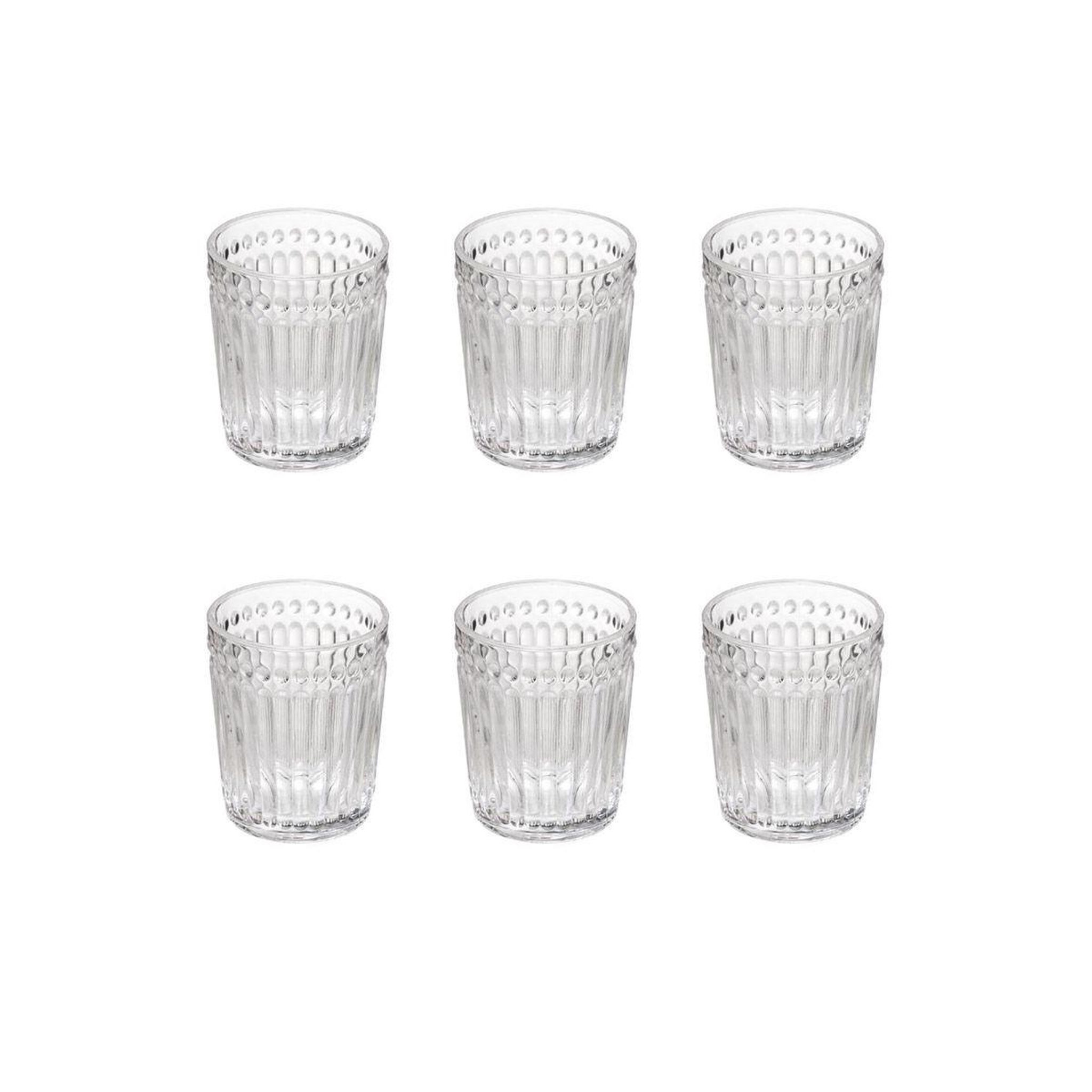 SECRET DE GOURMET Lot de 6 verres à eau  mona  30cl transparent