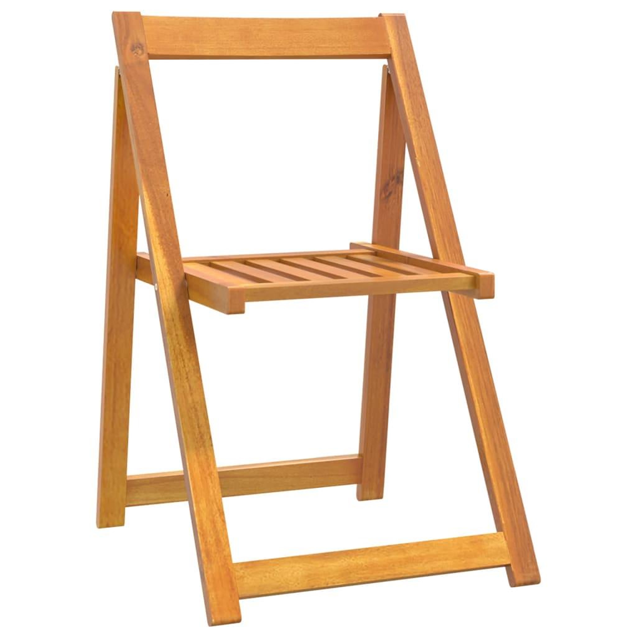 Voir la diapositive 3 : VIDAXL Chaises pliables de jardin lot de 4 Bois d'acacia massif