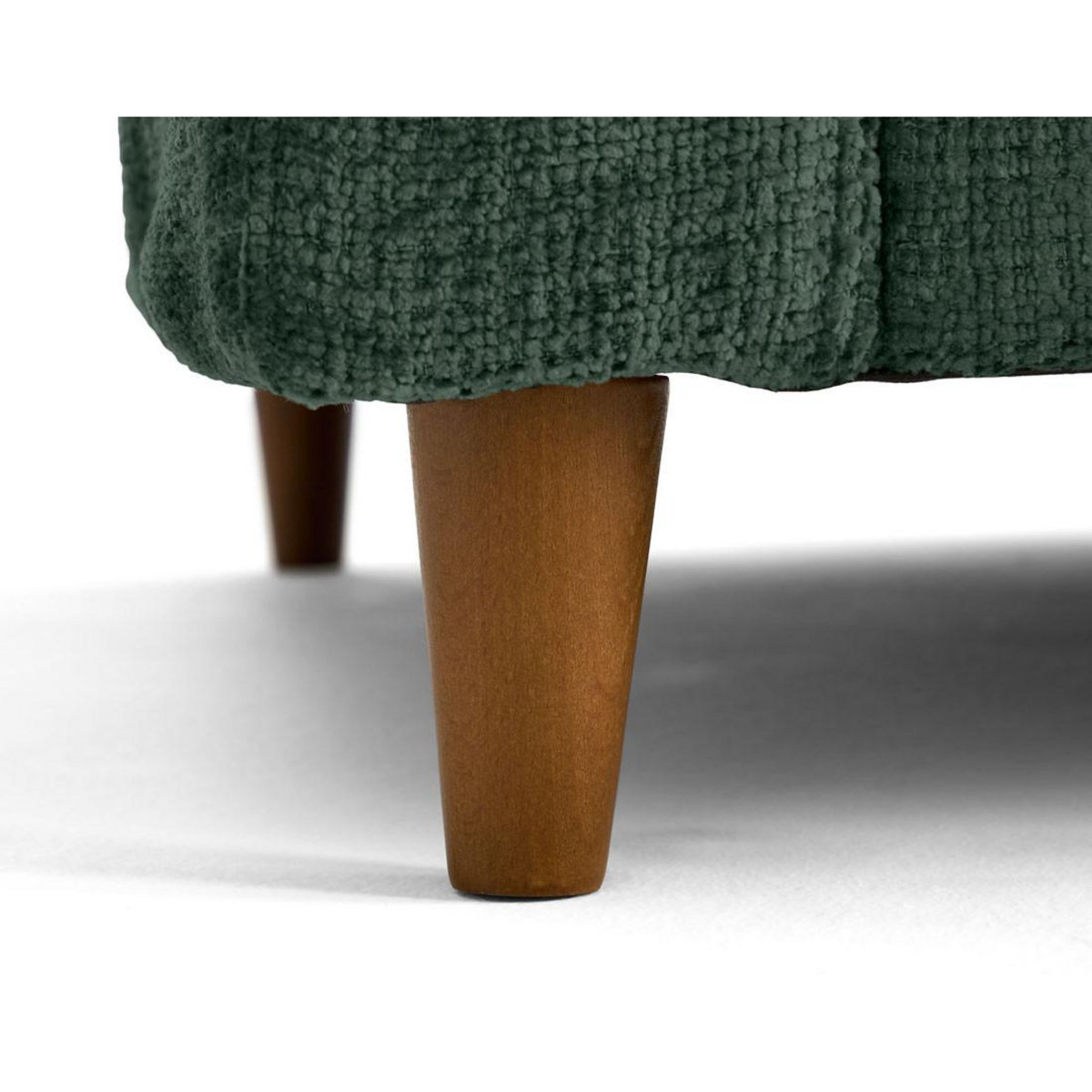 LISA DESIGN Anna - pouf en velours texturé - pieds en bois