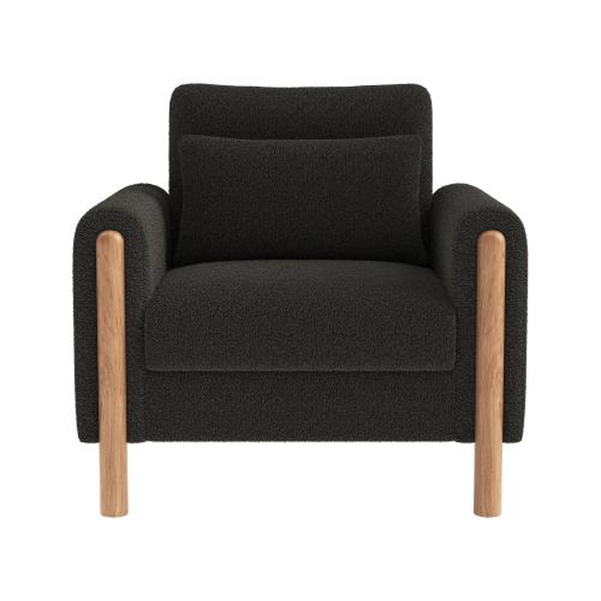 Voir la diapositive 1 : MERAX Fauteuil avec pieds bois