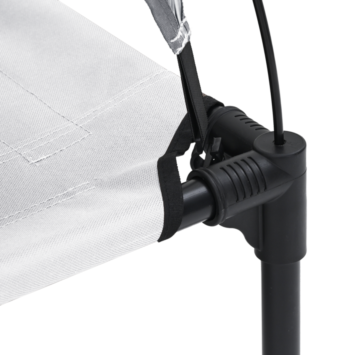 VIDAXL Lit pour chien surélevé avec toit amovible Gris Argent L Acier