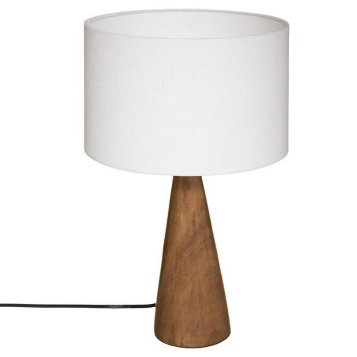 ATMOSPHERA Lampe à Poser en Bois  Aina  46cm Blanc