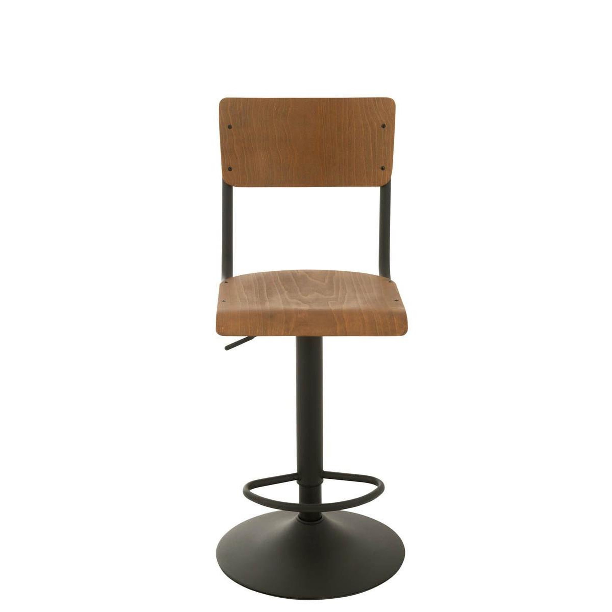 Voir la diapositive 3 : J-LINE Tabouret de bar en bois  mauricio  105cm marron