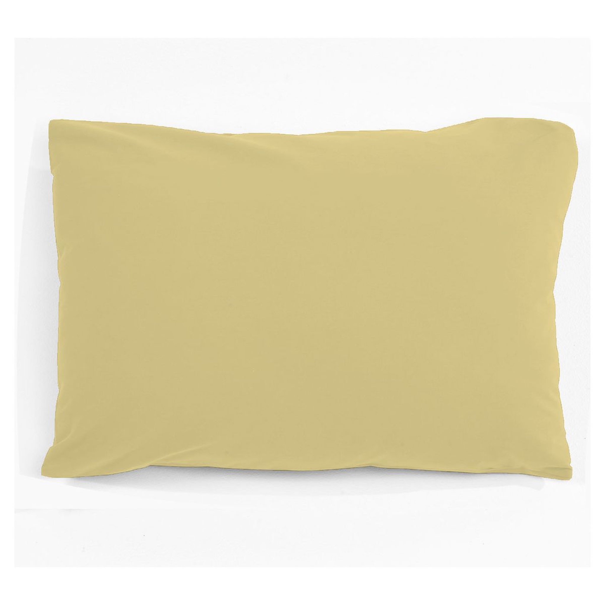 Voir la diapositive 1 : Taie d'oreiller unie en polycoton 51 fils 