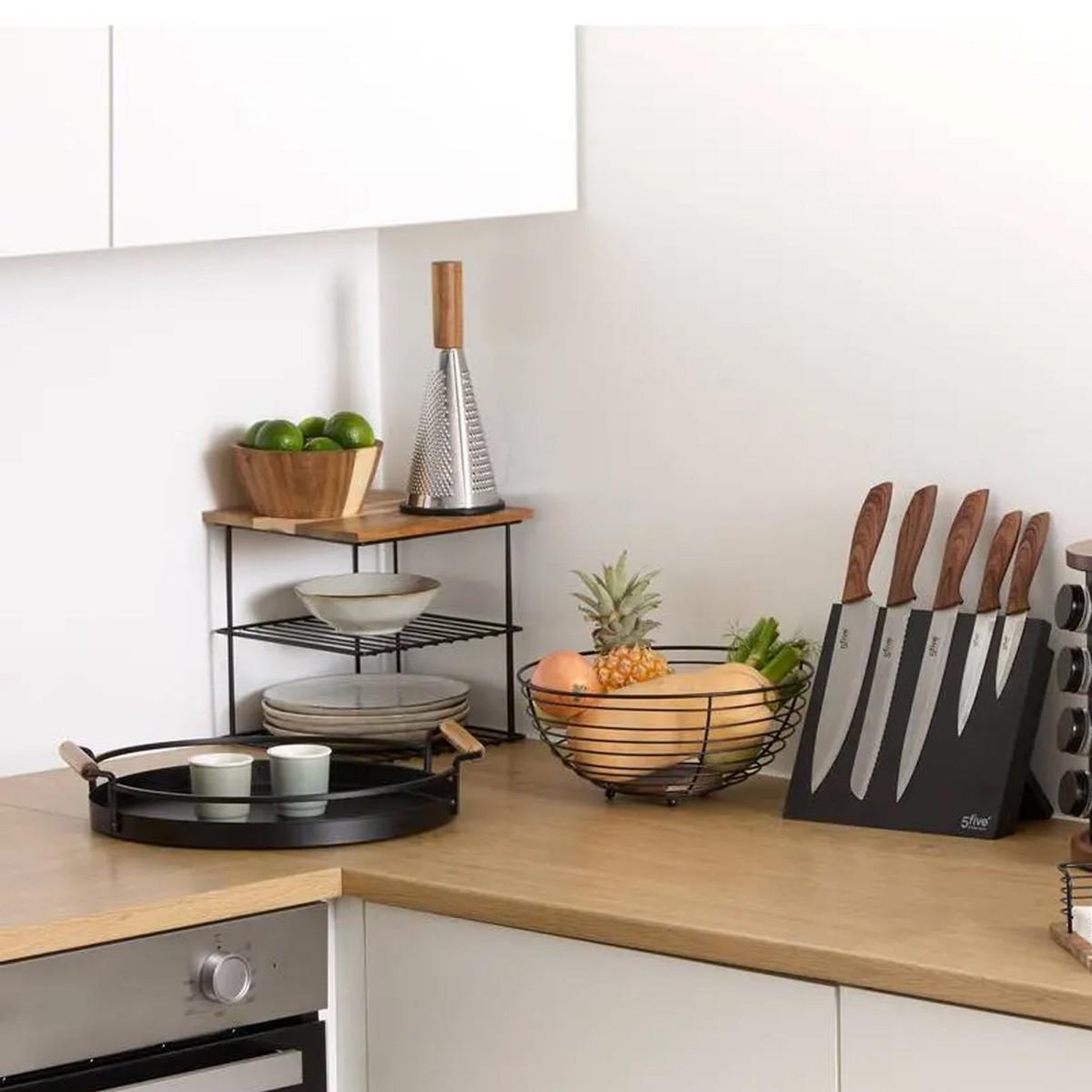 Voir la diapositive 5 : SECRET DE GOURMET Râpe cylindrique inox  acacia  34cm naturel