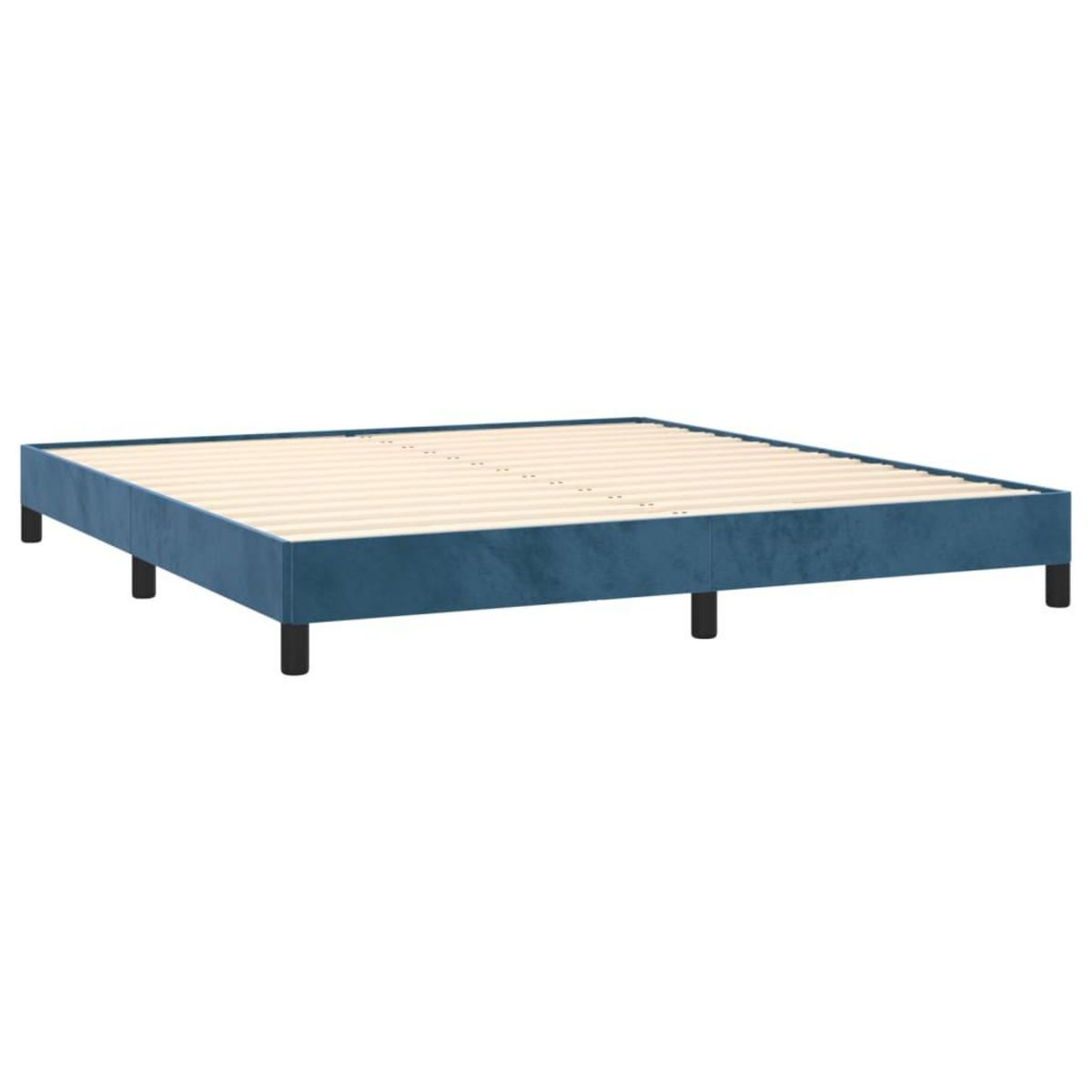 VIDAXL Cadre de lit sans matelas bleu fonce 160x200 cm velours