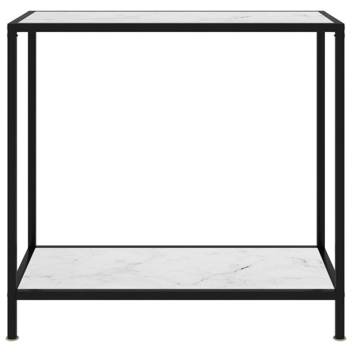 VIDAXL Table console Blanc 80x35x75 cm Verre trempe