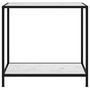 Voir la diapositive 2 : VIDAXL Table console Blanc 80x35x75 cm Verre trempe