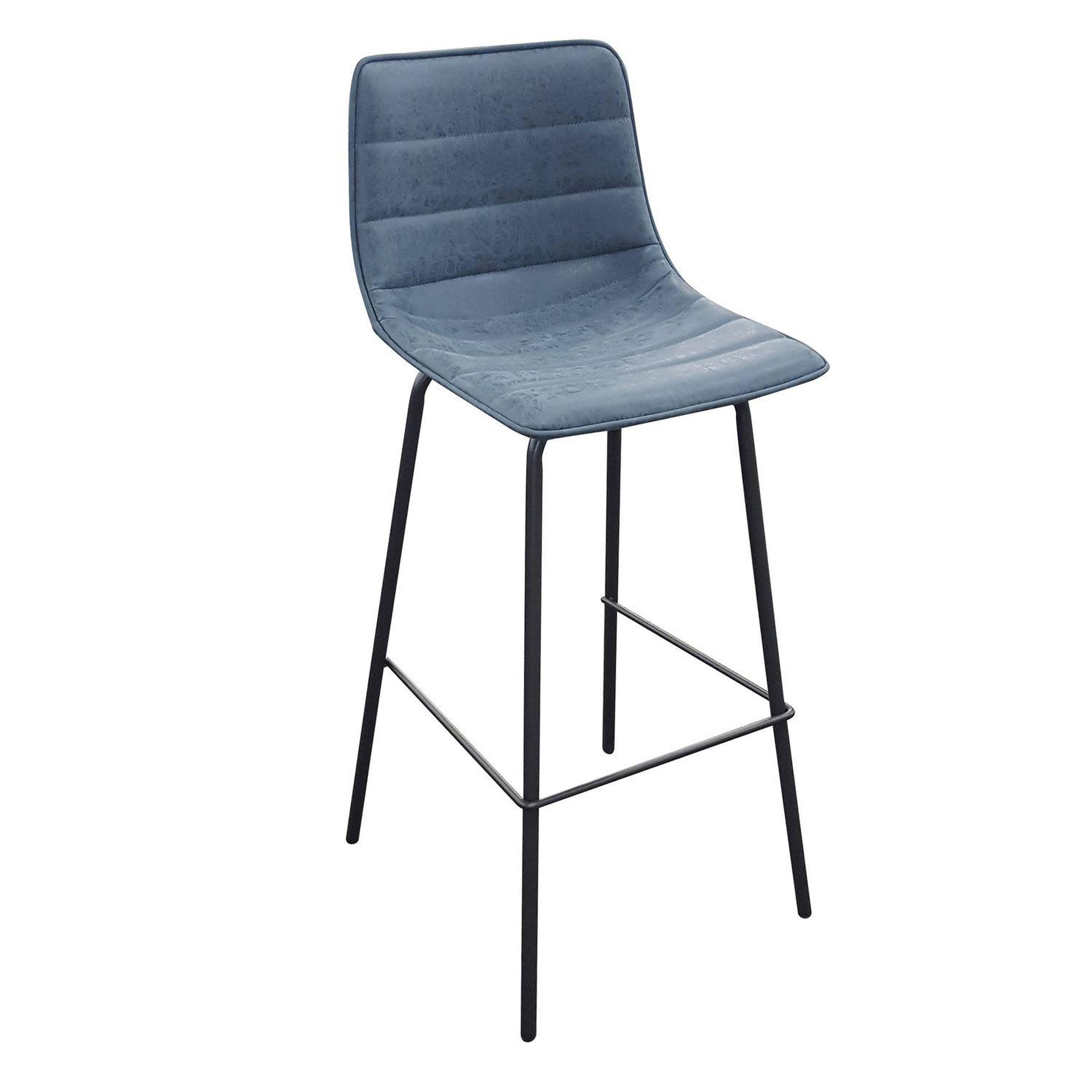 DIVERS Tabouret de bar industriel Brooklyn. Coloris disponibles : Bleu, Vert, Gris