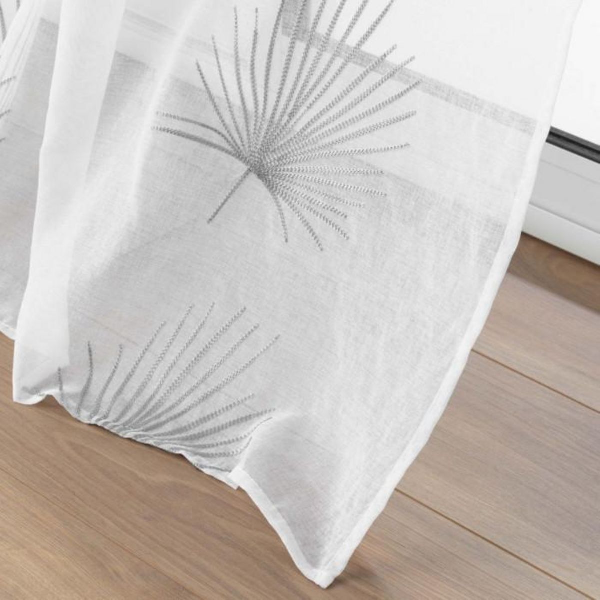 Paris Prix Rideau Voilage à Œillets  Palmaris  140x240cm Gris