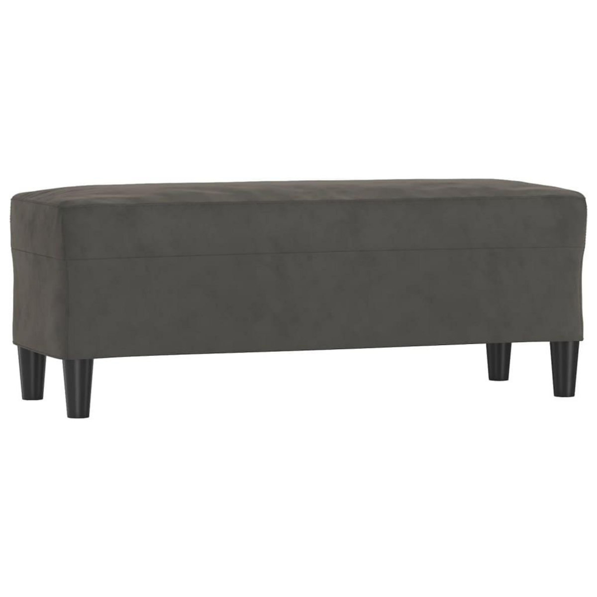 VIDAXL Banc Gris fonce 100x35x41 cm Velours