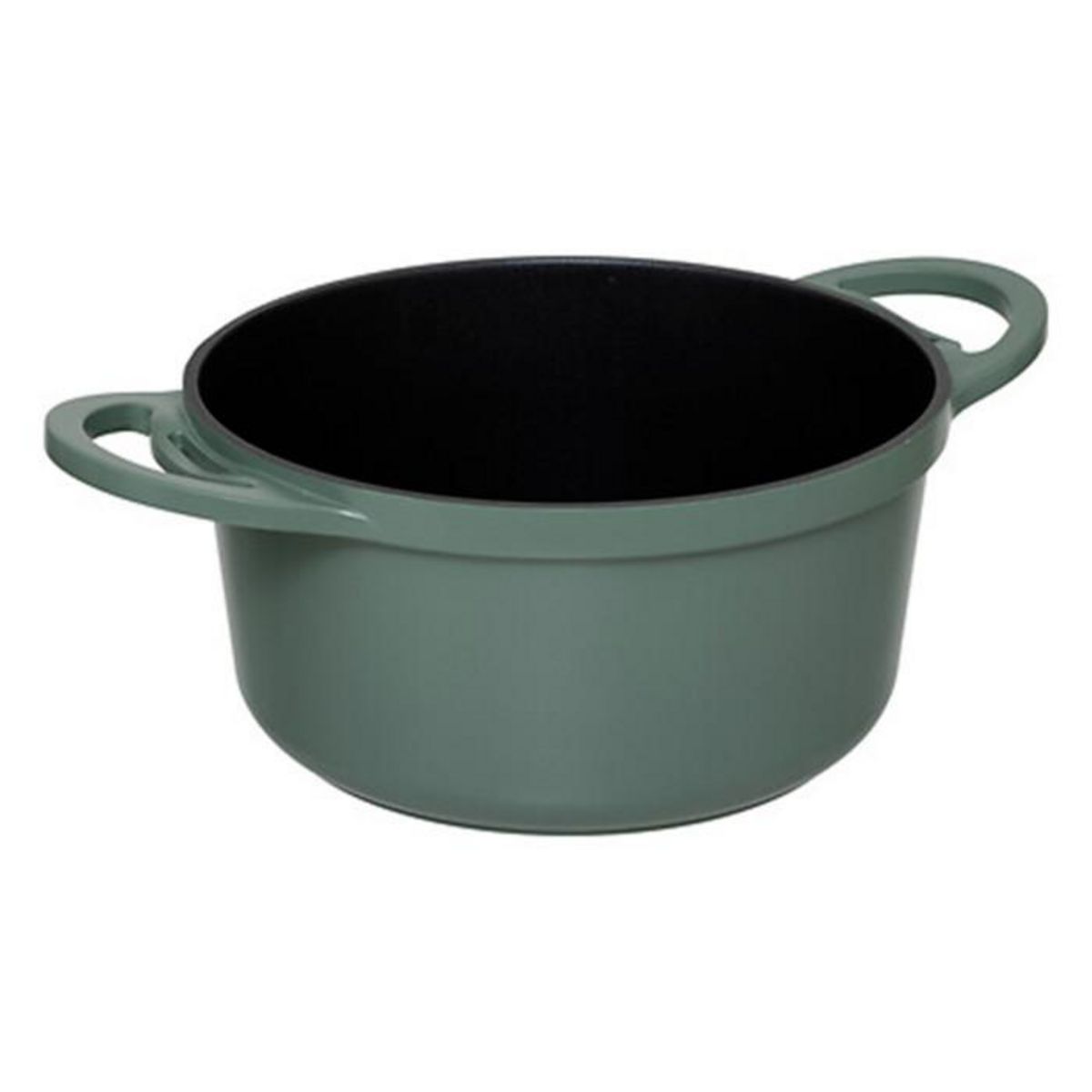 FIVE Cocotte Avec Panier Vapeur  Fonte  24cm Vert Olive