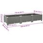 Voir la diapositive 6 : VIDAXL Lit sureleve 120x40x23 cm Polypropylene