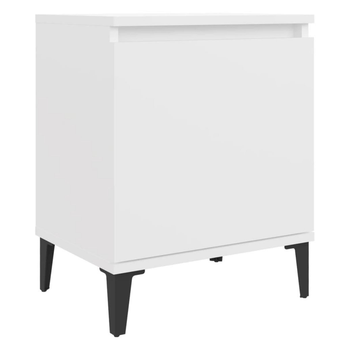 VIDAXL Tables de chevet avec pieds en metal blanc 40x30x50 cm