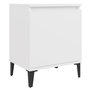 Voir la diapositive 5 : VIDAXL Tables de chevet avec pieds en metal blanc 40x30x50 cm