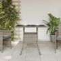 Voir la diapositive 3 : VIDAXL Table de jardin dessus en verre gris 80x80x75 cm resine tressee